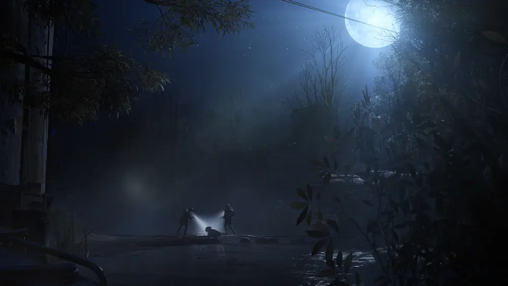 A lone Raider crossing the open Rust Belt at dusk in Arc Raiders