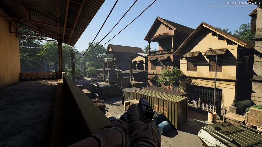 A first-person tactical firefight in the jungle in Incursion Red River